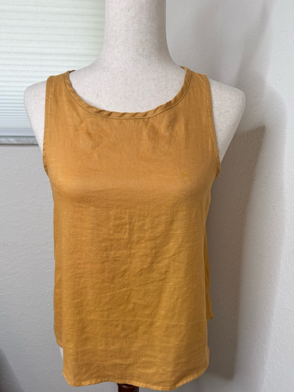 Isaac Mizrahi Linen Tank Top Tulip Wrap Back lagenlook Boho Minimalist  S Resort